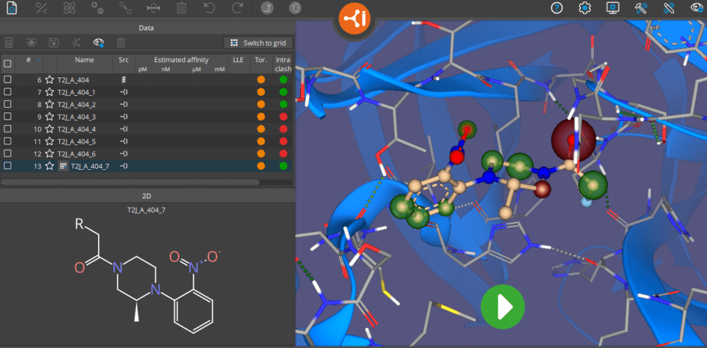 edit and design covalent ligands in the molecule editor mode