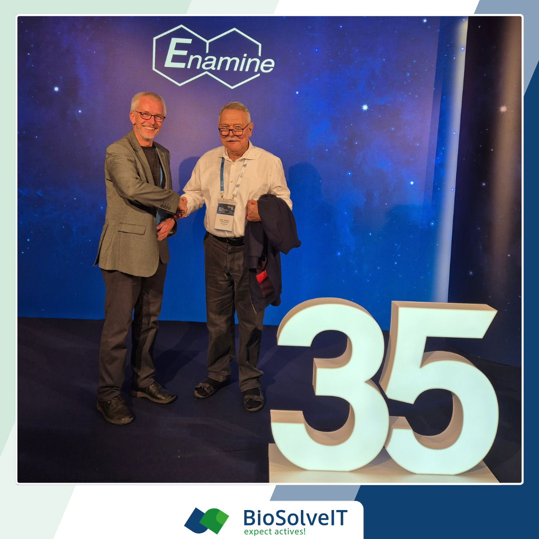 Dr. Christian Lemmen with Andrey Tolmachov, founder of Enamine, in Riga