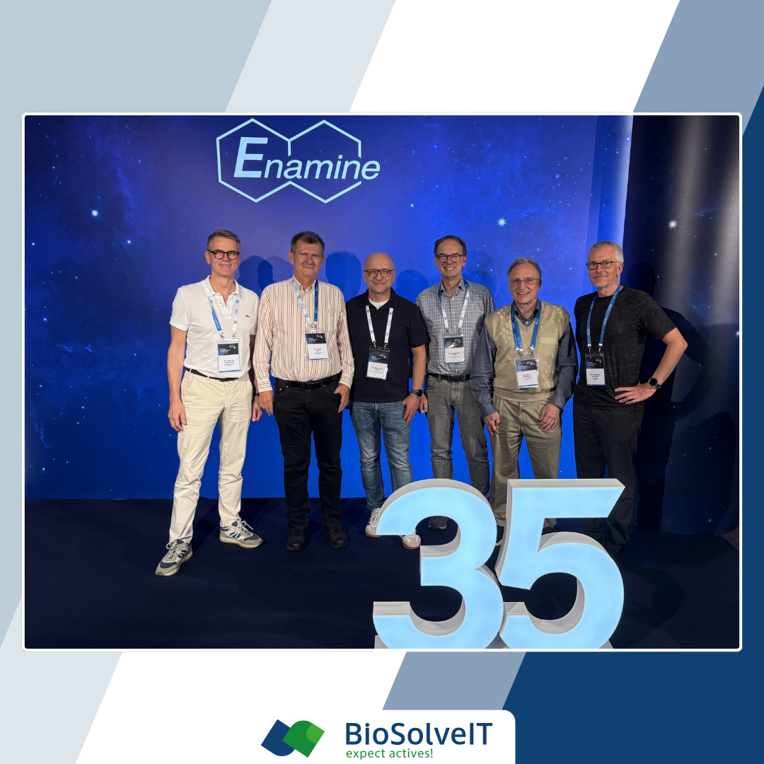 Marcus Gastreich, Peter Ertl, Alexander Weber, Matthias Rarey, Marc Nicklaus, and Christian Lemmen at the Enamine Drug Discovery Conference 2026 in Riga